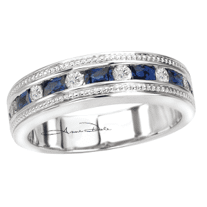 sapphire wedding band