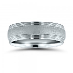 Mens Polished Edge Wedding Band