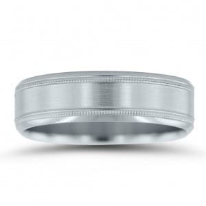 Mens Milgrain Wedding Band